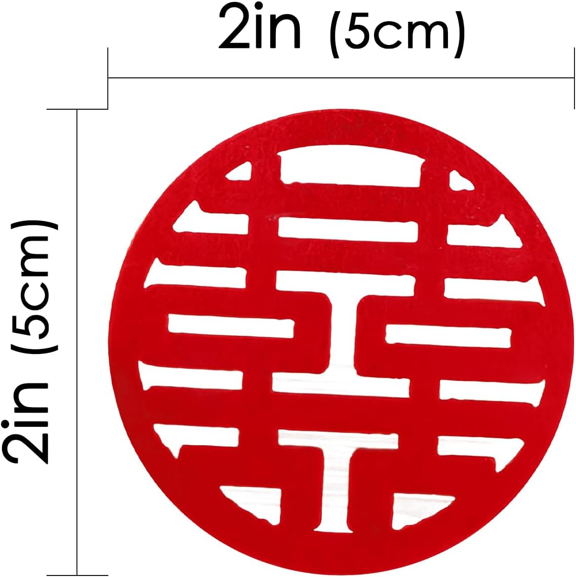 Hannafires 30PCS Traditional round Mini Double Happiness Wedding Decorations - Chinese Style Room Decor, Great Gift Traditional Celebrations,Wedding Supplies. image number 1