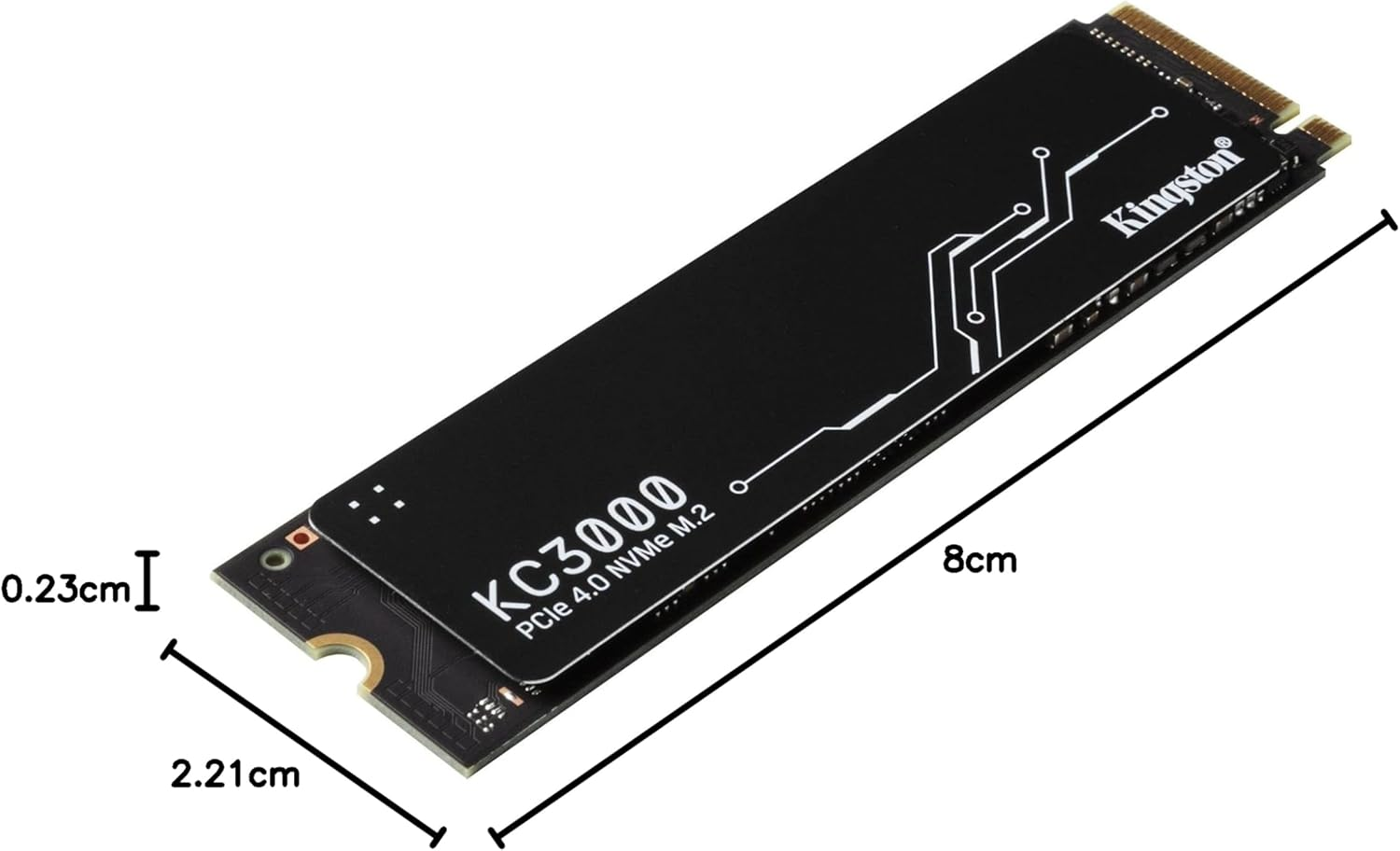 Kingston KC3000 Pcie 4.0 Nvme M.2 SSD - High-Performance Storage for Desktop and Laptop Pcs -Skc3000S/Black 1024GB image number 5