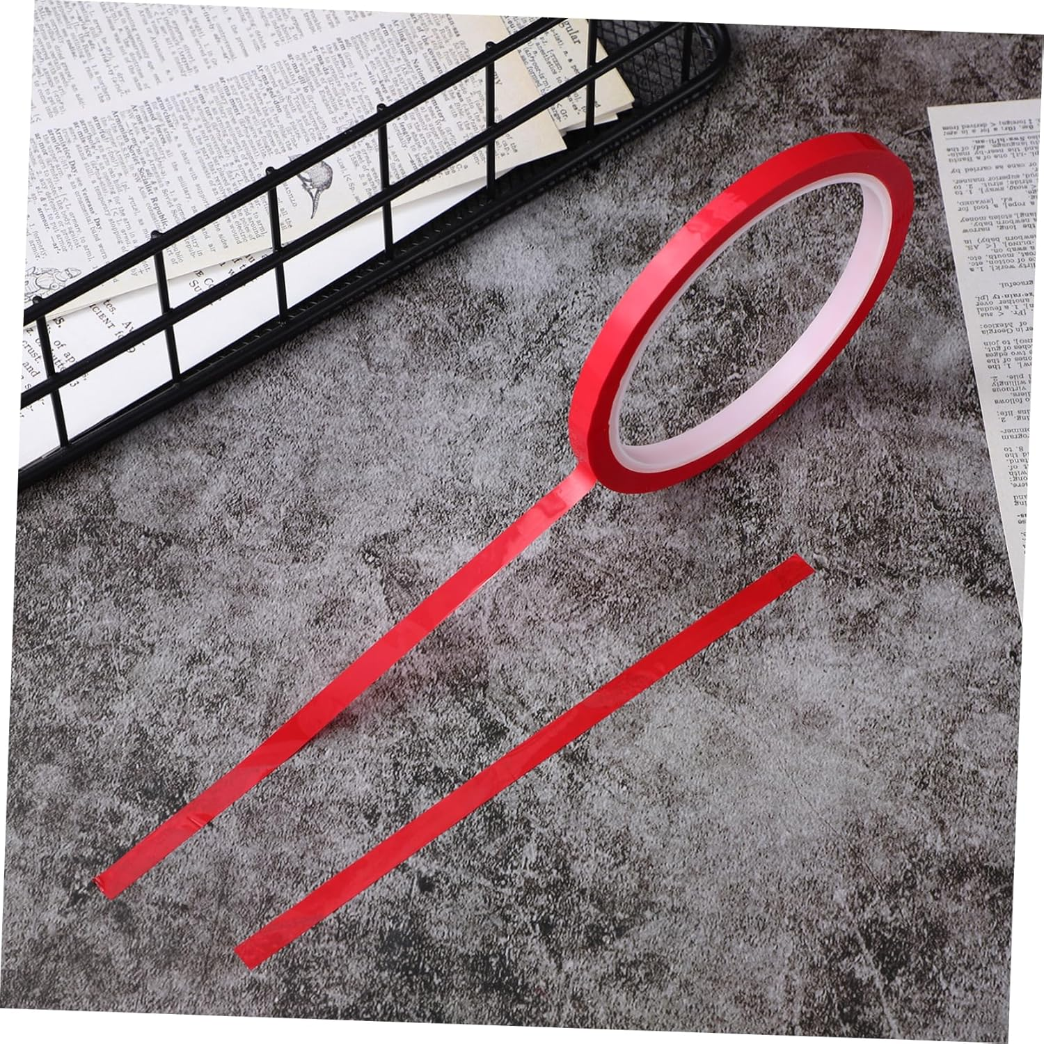 Automotive Decorative Tape 6Mm X 33M Red Vinyl Paint Tape Strong Adhesive Trim Roll for Car Molding and Electrical Insulation Use image number 2