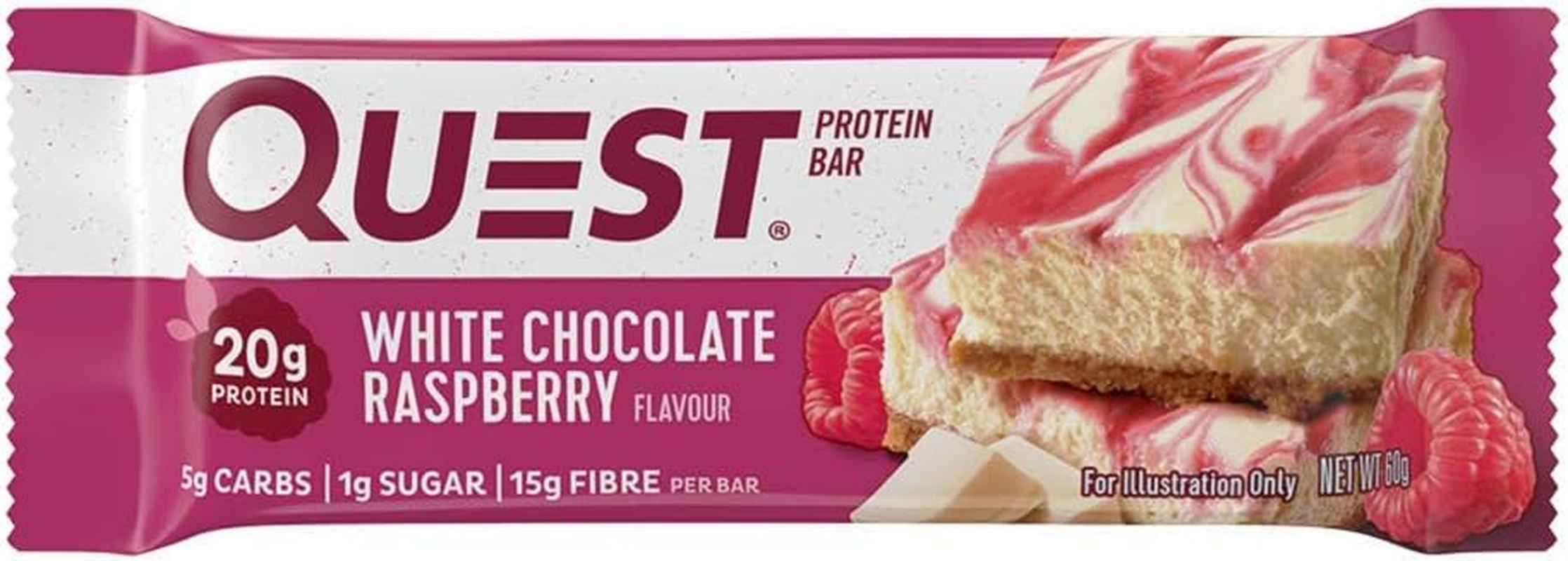 Quest Nutrition White Chocolate Raspberry Protein Bar, High Protein, Low Carb, Keto Friendly, 12 Count image number 4