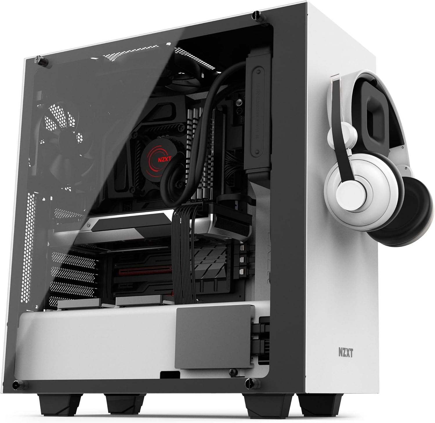 NZXT Puck - Cable Management and Headset Mount - Compact Size - Silicone Construction - Powerful Magnet for Computer Case Mounting - Black - Black image number 5