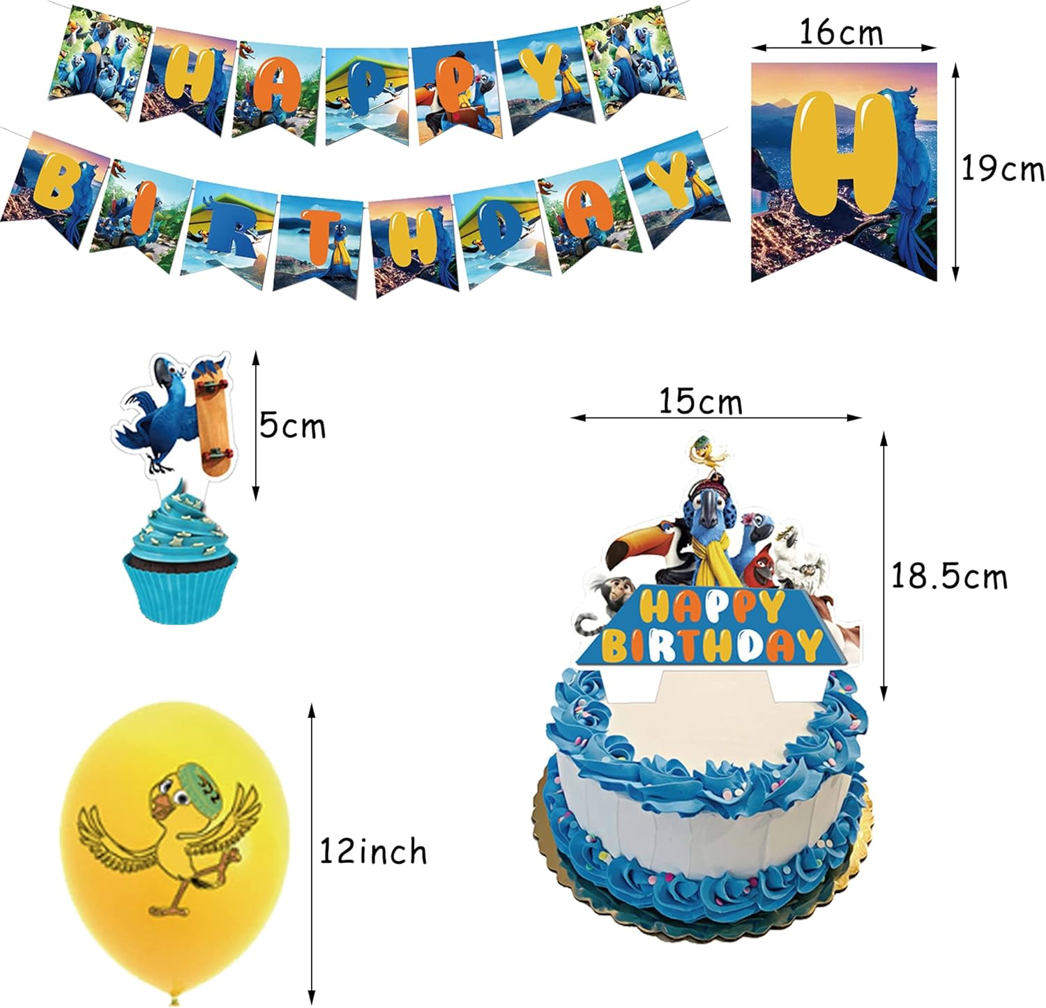 Decorative Birthday Rio Birthday Decoration Rio Balloons Rio Birthday Balloons Rio Party Decoration Rio Birthday Garland Rio Cake Topper image number 3