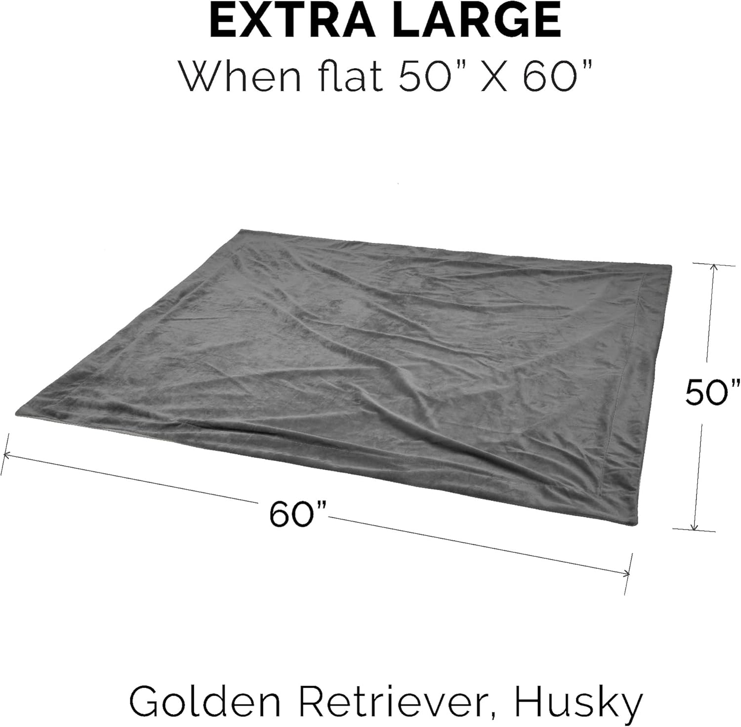 Furhaven XL Waterproof Two-Tone Luxe Velvet Dog Blanket, Washable - Granite Gray, Extra Large image number 5