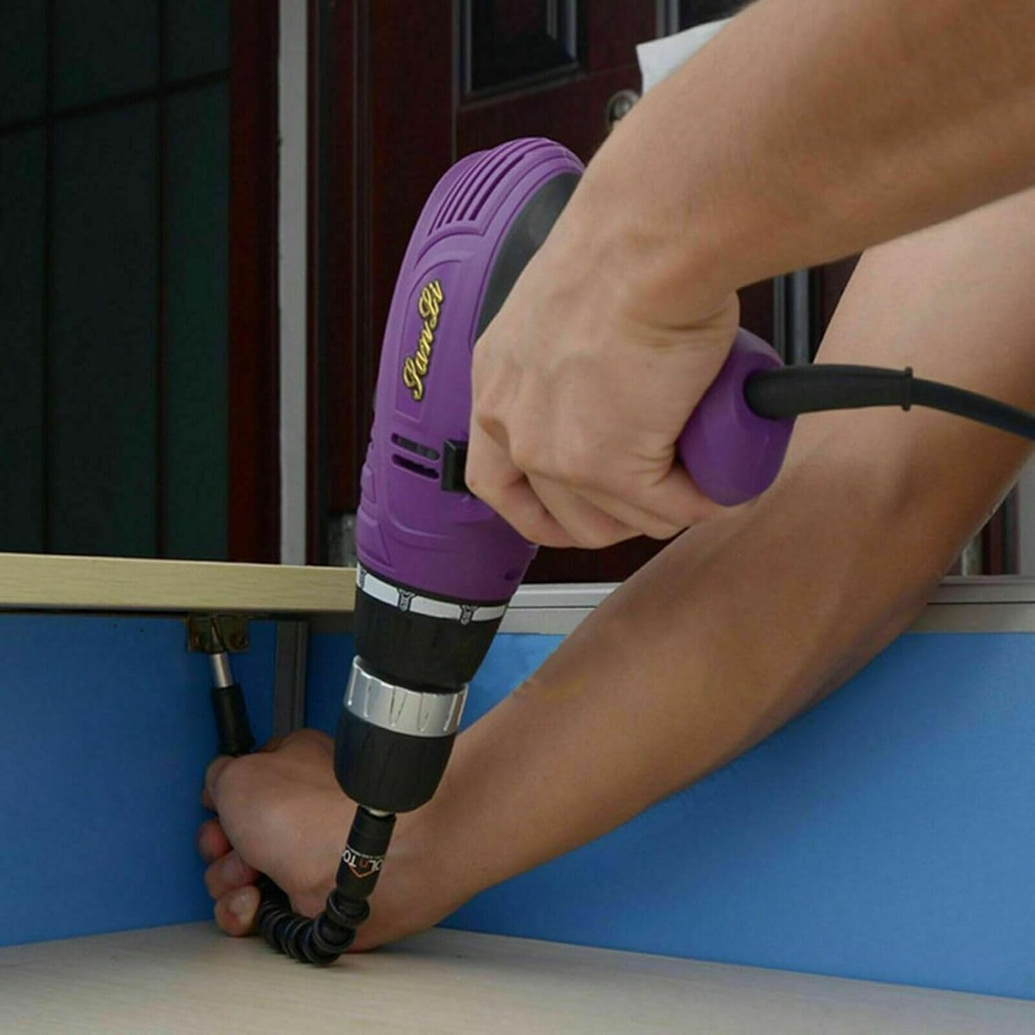 Super Bit，Superbit Screwdriver Flexible，Flexible Drill Bit Extension Bar，Flexible Shaft Extension Bits，Super Bit Bendable (2Set Blue) image number 4