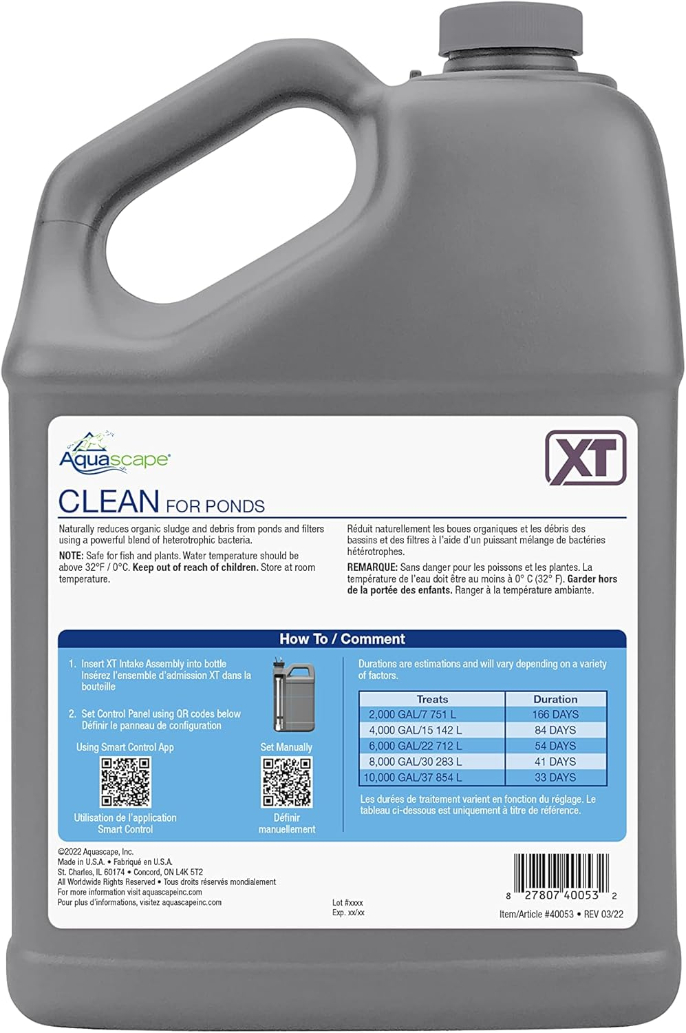 Aquascape Clean for Ponds XT - 1X Concentration, 3.78 Litre