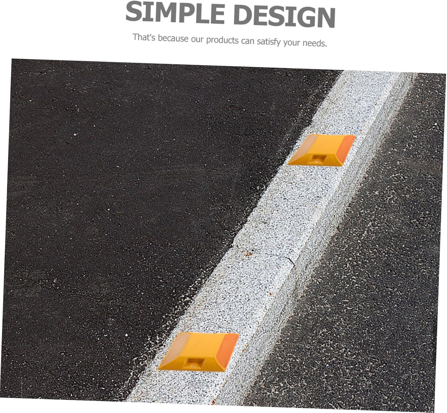 Anneome 2Pcs Plastic Road Spikes Reflective Road Markers for Driveway Entrance Pavement Markers Deterrent image number 3