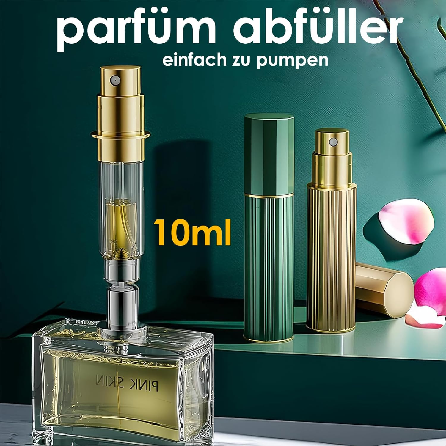 Travelofo 10 Ml Perfume Filler Refillable Perfume Atomiser Filling Technology without Funnel Empty Perfume Atomiser Spray Bottle for Travel Handbag on the Go (Silver) image number 6