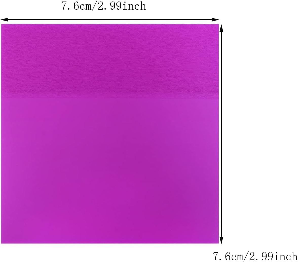 ONLYKXY 4 Pack Transparent Sticky Notes 7.6X7.6Cm Self-Stick Book Tabs 200 Sheets Waterproof PET Markers Sticky Notes Pad (Purple) image number 1
