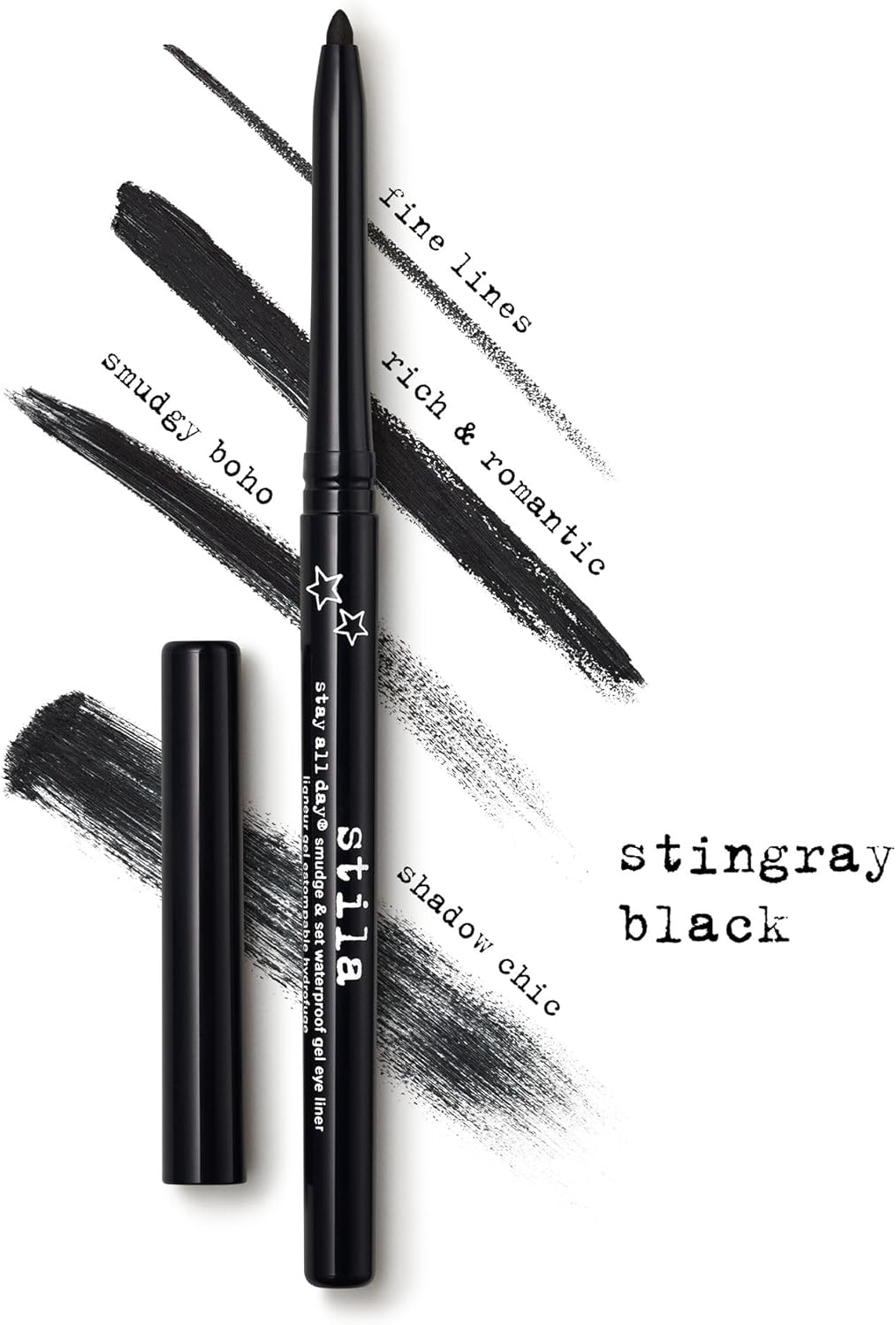 Stay All Day Smudge and Set Waterproof Gel Eye Liner - Stingray Black by Stila for Women - 0.012 Oz Eyeliner image number 2