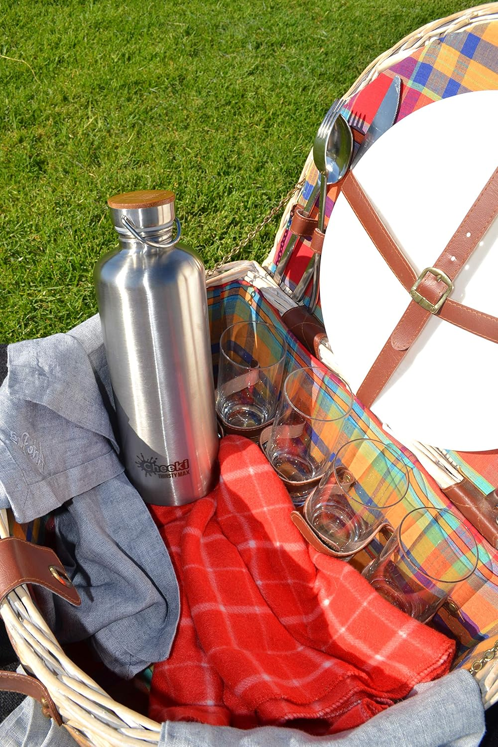 Cheeki Thirsty Max Stainless Steel Bottle 1.6 Litre Capacity, Silver image number 5