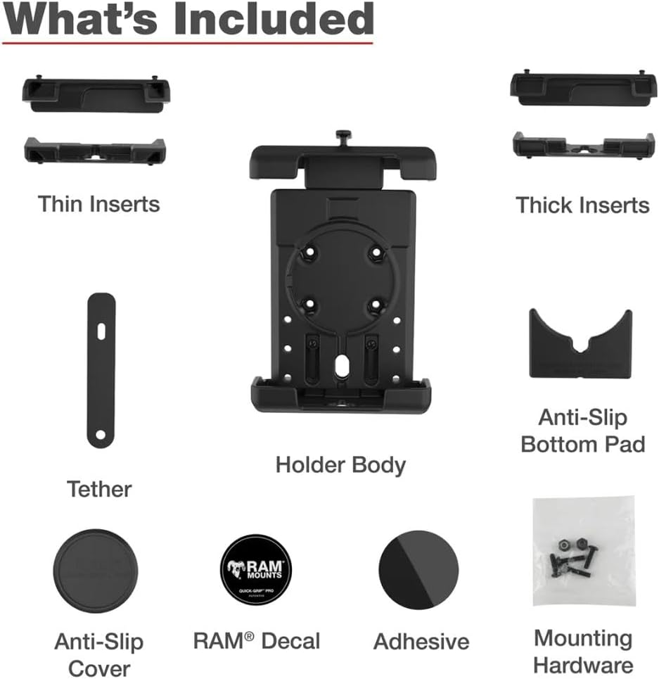 RAM Mounts RAM-HOL-PD7U Quick Grip Pro Cradle Holder (L) without Ball image number 6