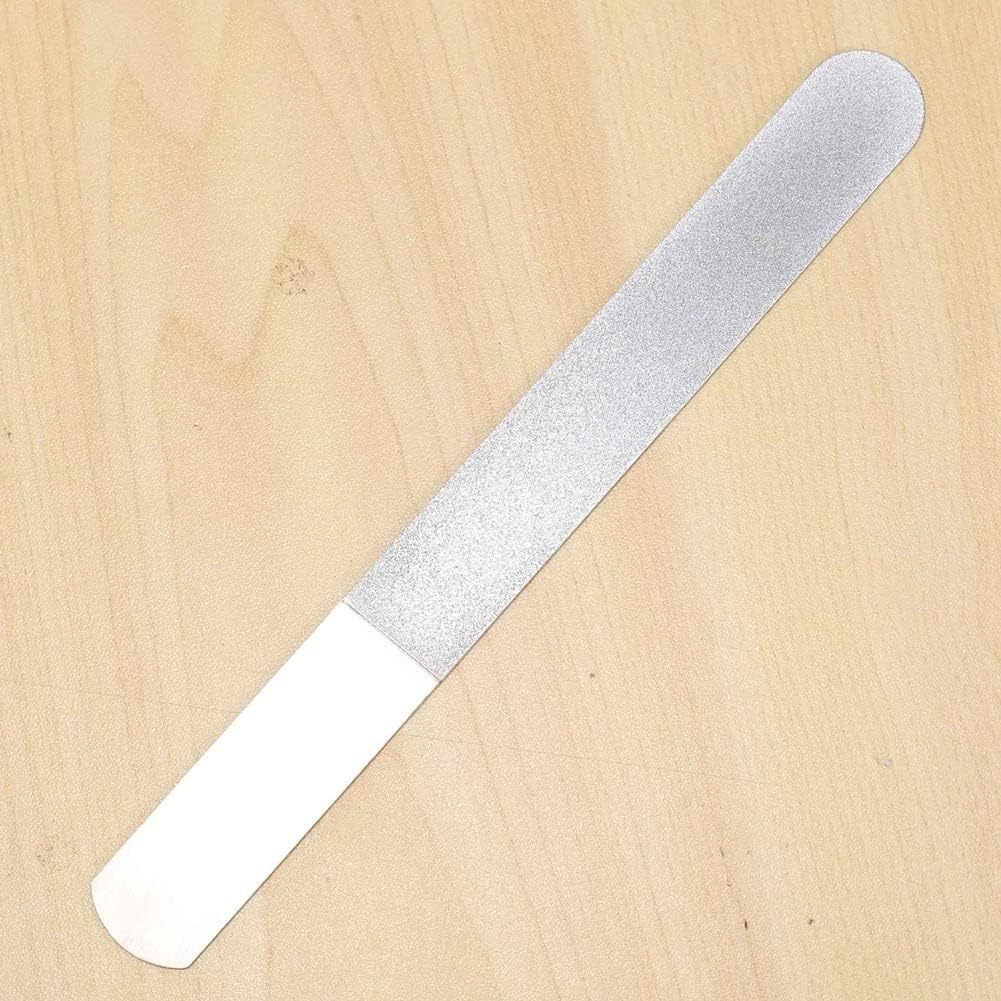 Mellisso 12 Pieces Stainless Steel Nail File Double-Sided Diamond Nail File Metal Nail File Manicure File for Family and Travel image number 6