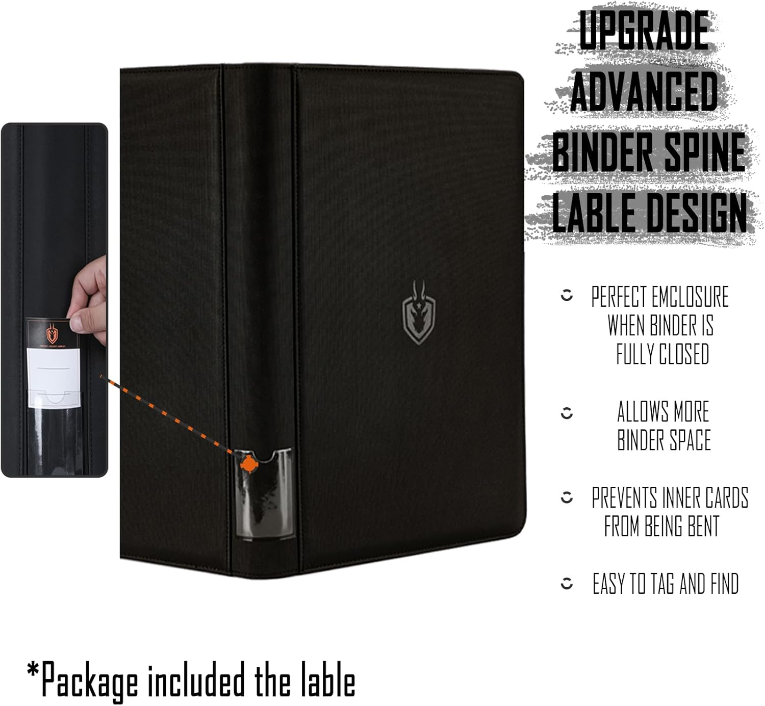 Toploader Binder, Holds 288 Toploads - 9-Pocket Top Load Binder for 3" X 4" Rigid Card Holders for Trading Cards TCG MTG or Sports Cards-Lb-Black image number 2