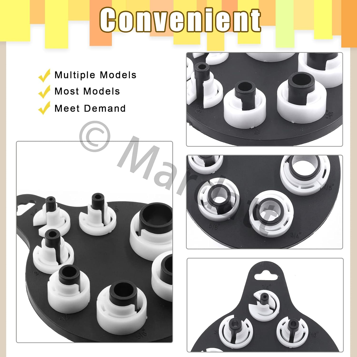 Mardatt Air Conditioner and Fuel Line Quick Disconnect Tool Includes 7 SAE Standard 1/4" 5/16" 3/8" 1/2" 5/8&rdquo; 3/4" and 7/8" Quick Disconnect Tool and Storage Tray Universal Fit for Most Vehicles image number 6