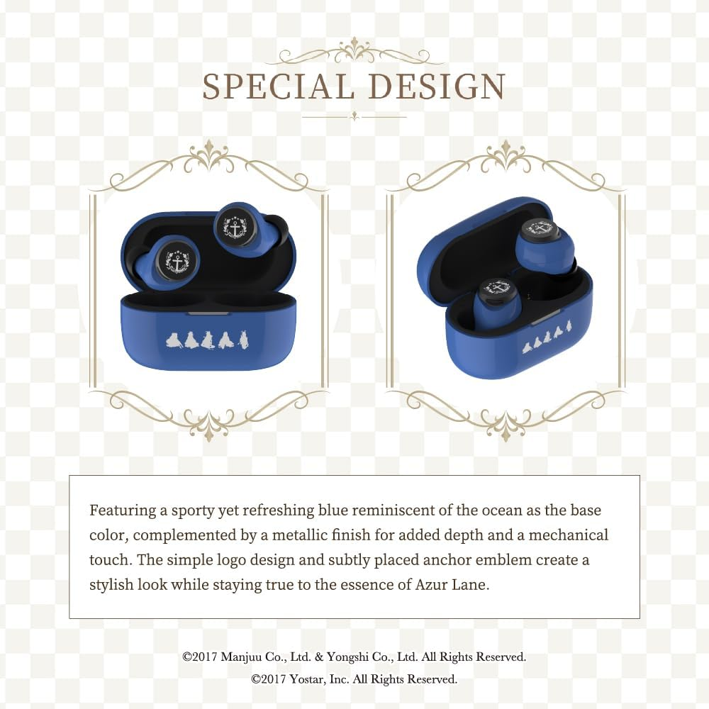 AVIOT TE-V1R-AZL Azur Lane Collaboration Wireless Earbuds, Special Package, Design, English & Japanese Special Voice, Adaptive Noise Cancelling, Wireless Charging Case, Bluetooth 5.3 image number 6