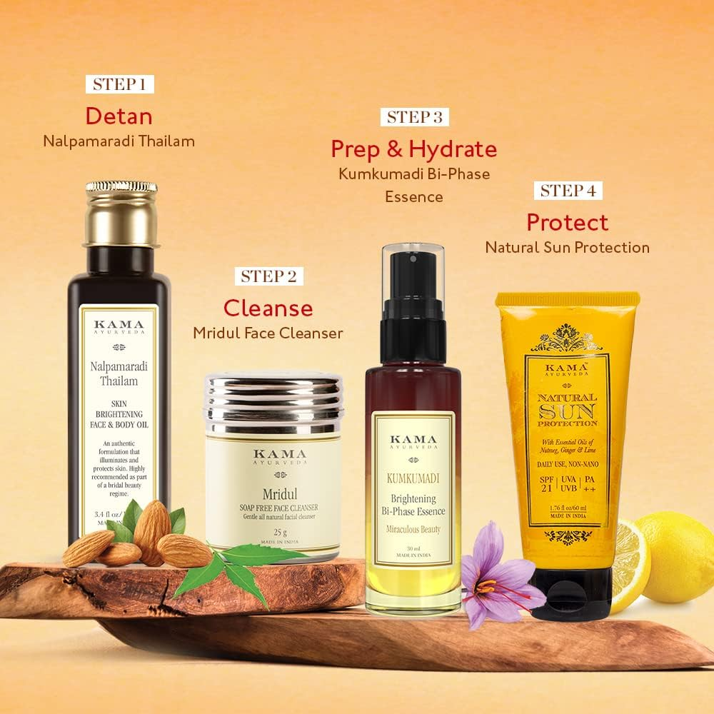 Kama Ayurveda Nalpamaradi Thailam Skin Brightening Treatment - 100 ML (Brown_Free Size) image number 3