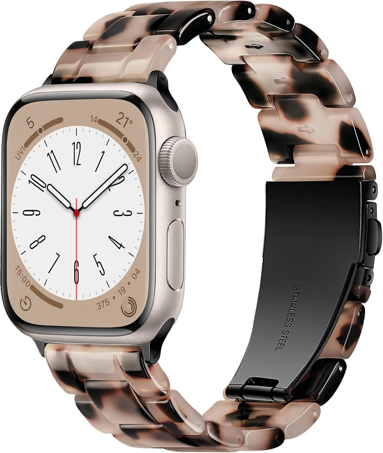 Vamyzji Compatible with Apple Watch Band 49Mm 46Mm 45Mm 44Mm 42Mm, Lightweight Waterproof Resin Sport Iwatch Strap for Apple Watch Series 11 10 9 8 7 6 5 4 3 2 1 SE Ultra 3 2 1(White Rose Gold)