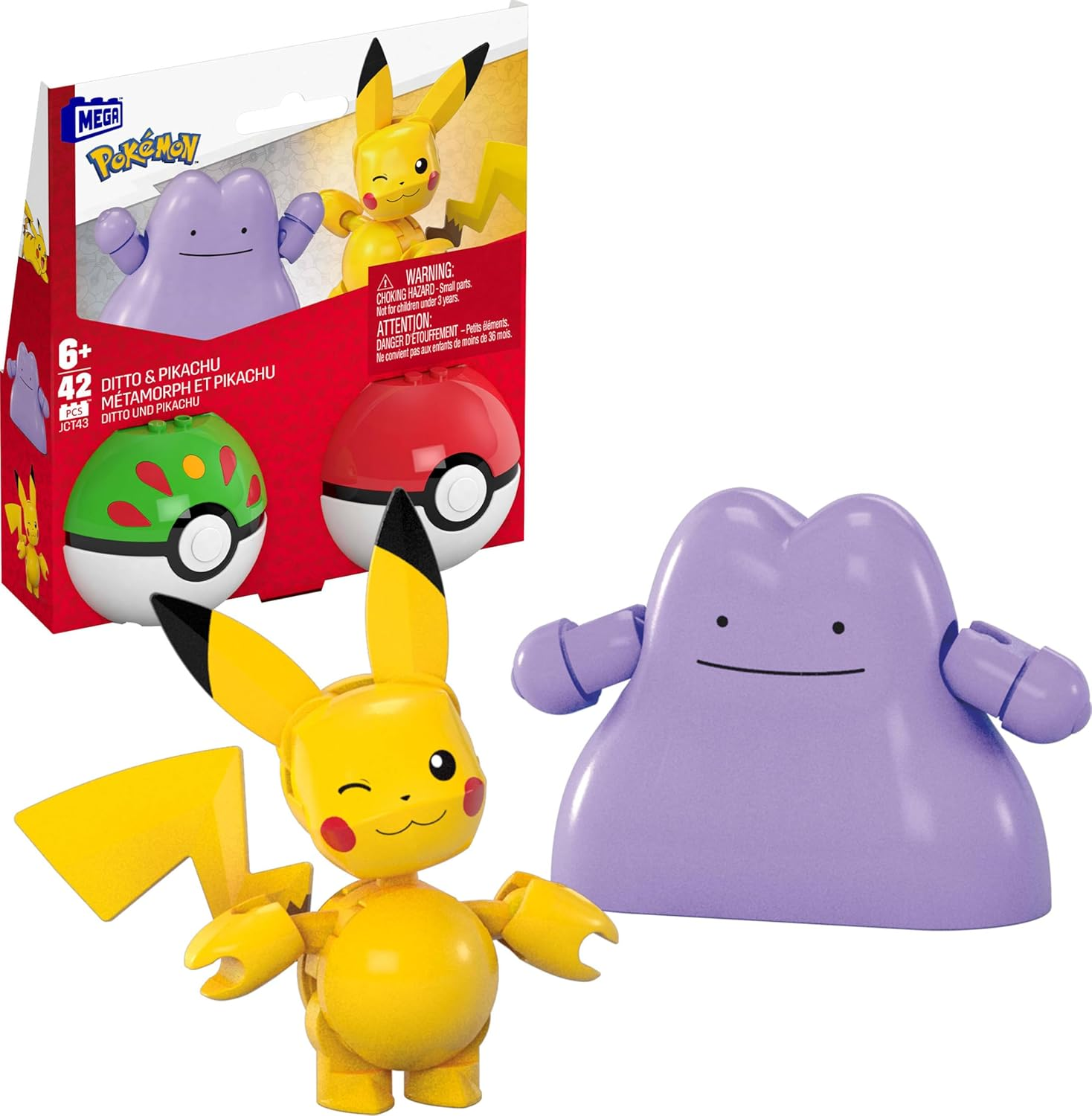 MEGA Pok&eacute;mon 2Er Pok&eacute;ball Set - Pikachu Und Ditto image number 4