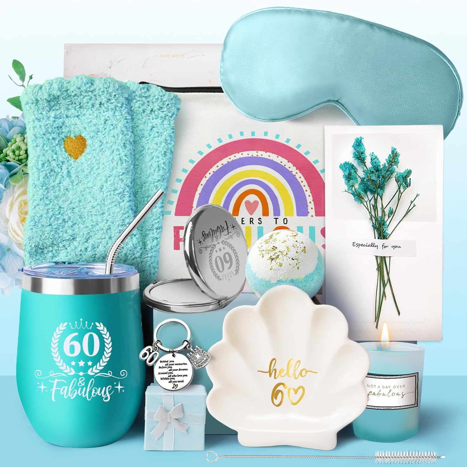 60Th Birthday Gift Women, Gifts for 60Th Birthday Woman, Birthday Gifts Ideas, 60 Year Old Hamper Set for Women, Sister, Wife, Aunt, Coworker, Daughter - 30Th Birthday Gift For Girl image number 6