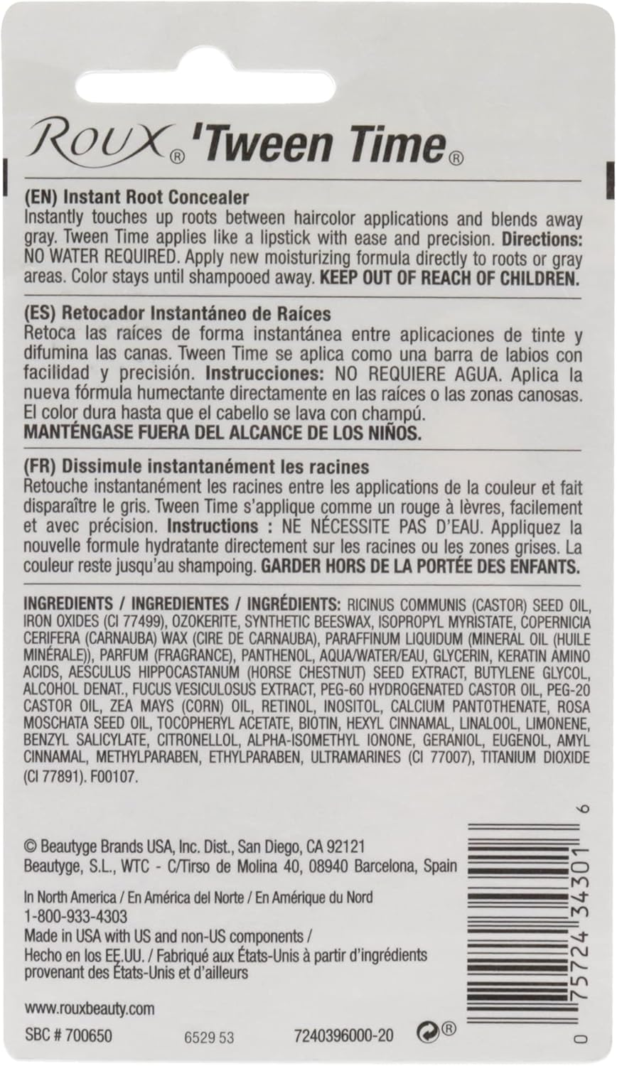 Roux Temporary Haircolor Touch-Up Stick, Black