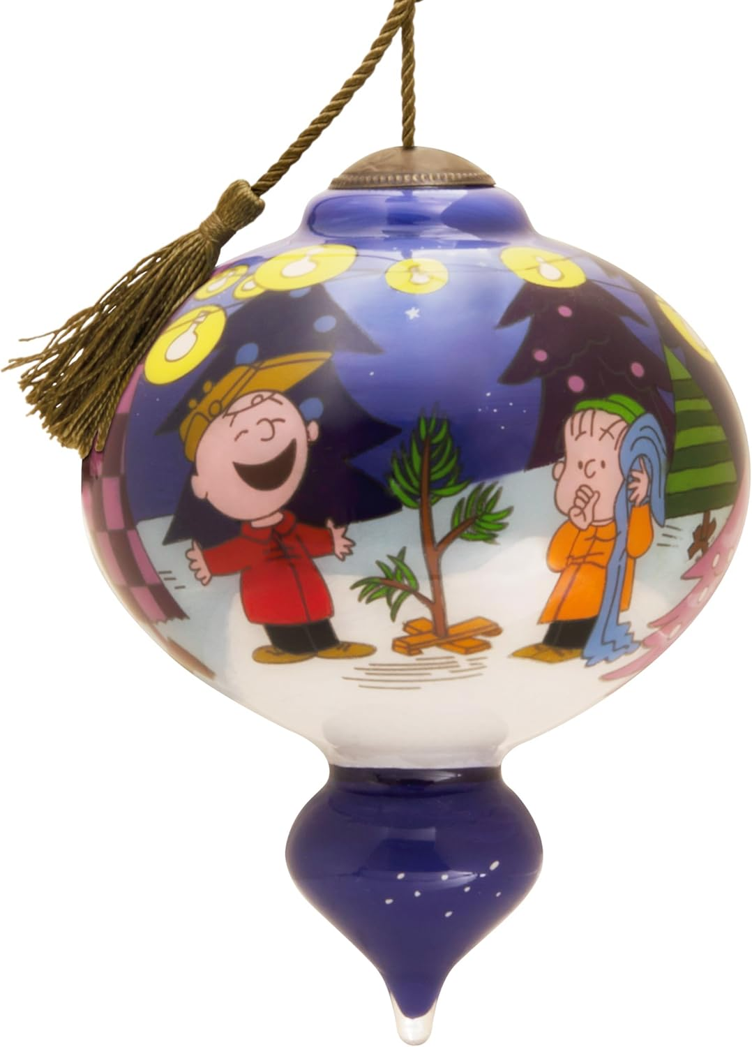 Hallmark Peanuts Snoopy and Holiday Doghouse Christmas Ornaments, Set of 2 image number 1