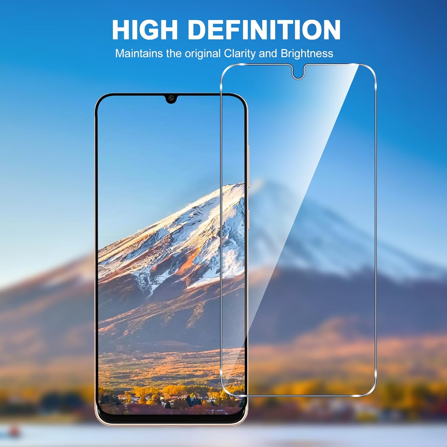 Viojrlra Pack of 3 Tempered Glass Screen Protector for Samsung Galaxy A33 5G / A22 4G, 9H Hardness Screen Protector, HD Clear Screen Protector, Free from Scratches, Anti-Bubble, Ultra Resistant Film image number 1