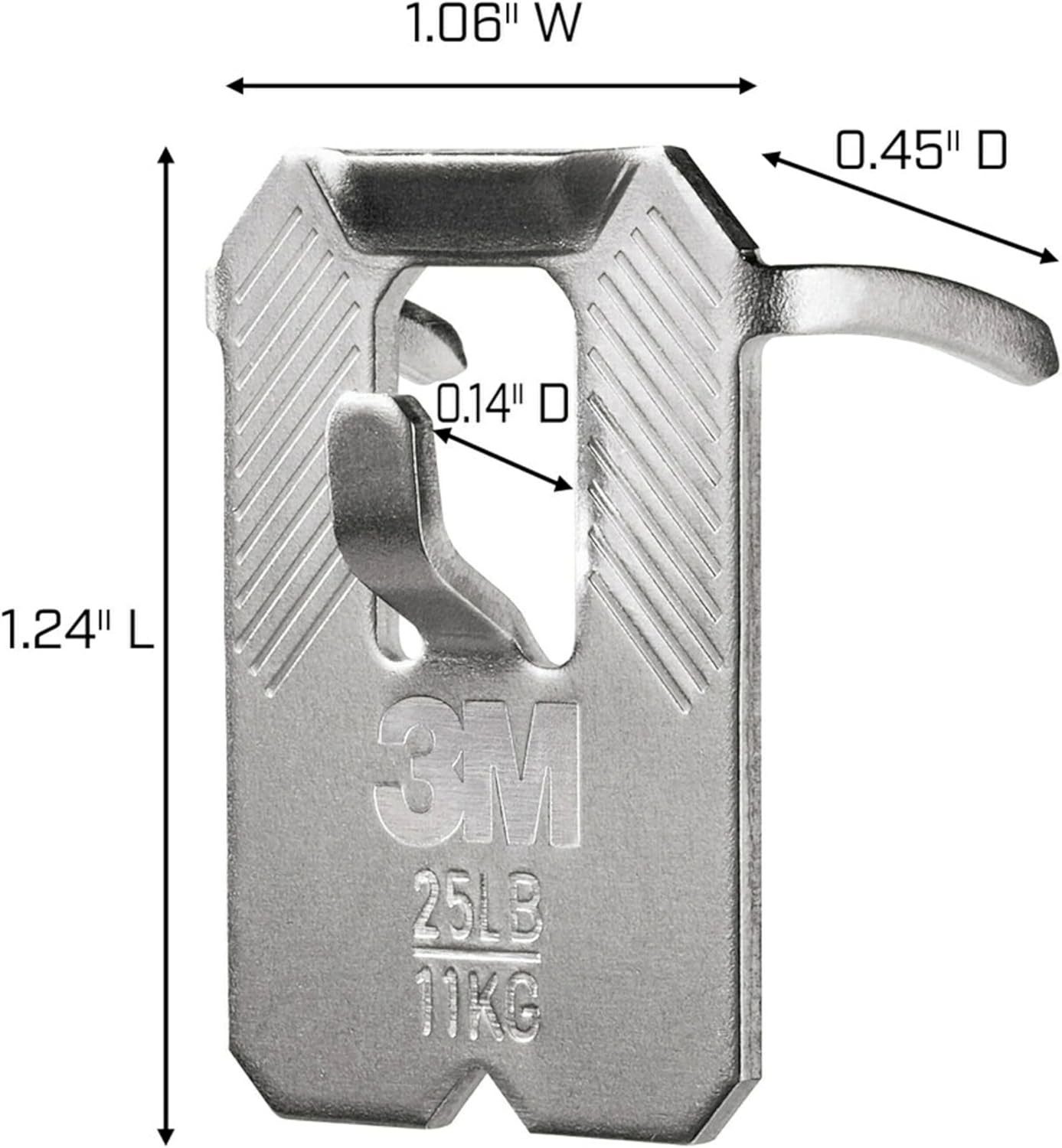 3M Claw Stainless Steel Drywall Picture Hanger 11 Kg Capacity (Pack of 4) image number 1