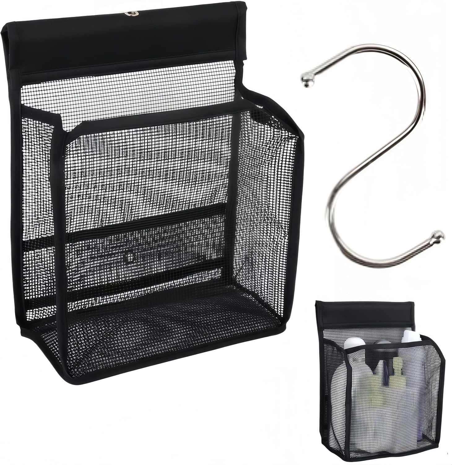 Aknebriax Hanging Peg Bag, Hanging Peg Bag,Strong Load Bearing Capacity Lightweight Quick Drying Toiletry Bag for Bathroom Door Handle Drying Rack or Bedroom Etc. image number 3