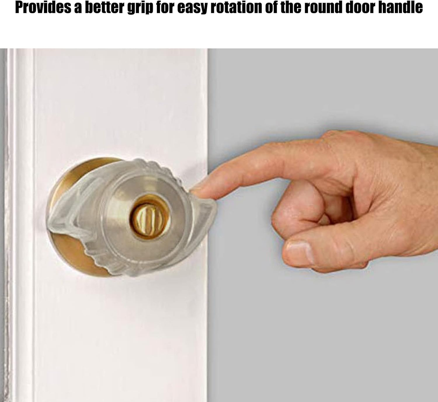 Door Knob Covers, 5Pcs Soft Silicone Door Knob Child Proof Cover, Easy Grip Antistatic Nonslip Door Handle Covers, Durable Protection Doorknob Bumper Grips for Household image number 6