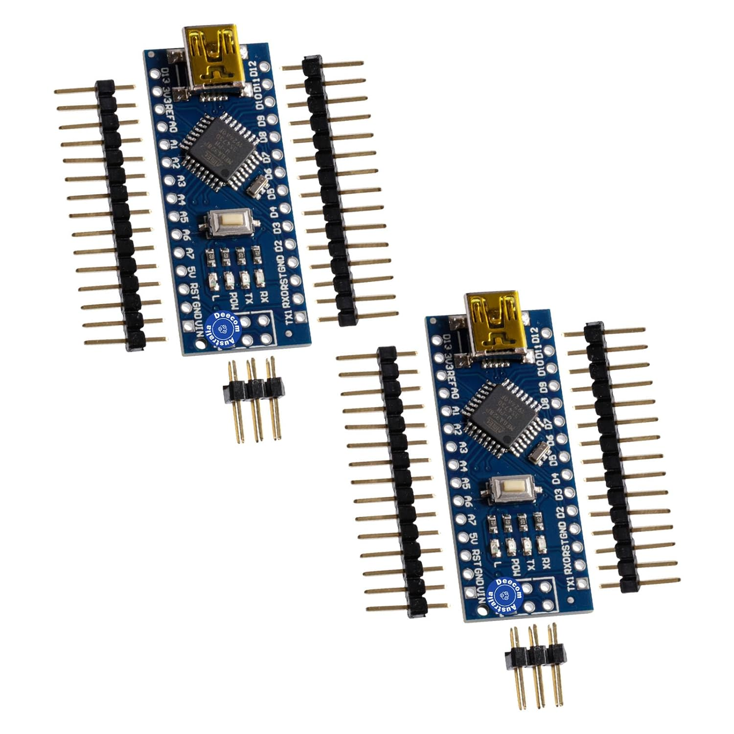 Nano 3.0 Atmega328 Unsoldered Arduino Compatible 32KB Flash 14 Digital I/O 8 Analog Inputs 5V (4)