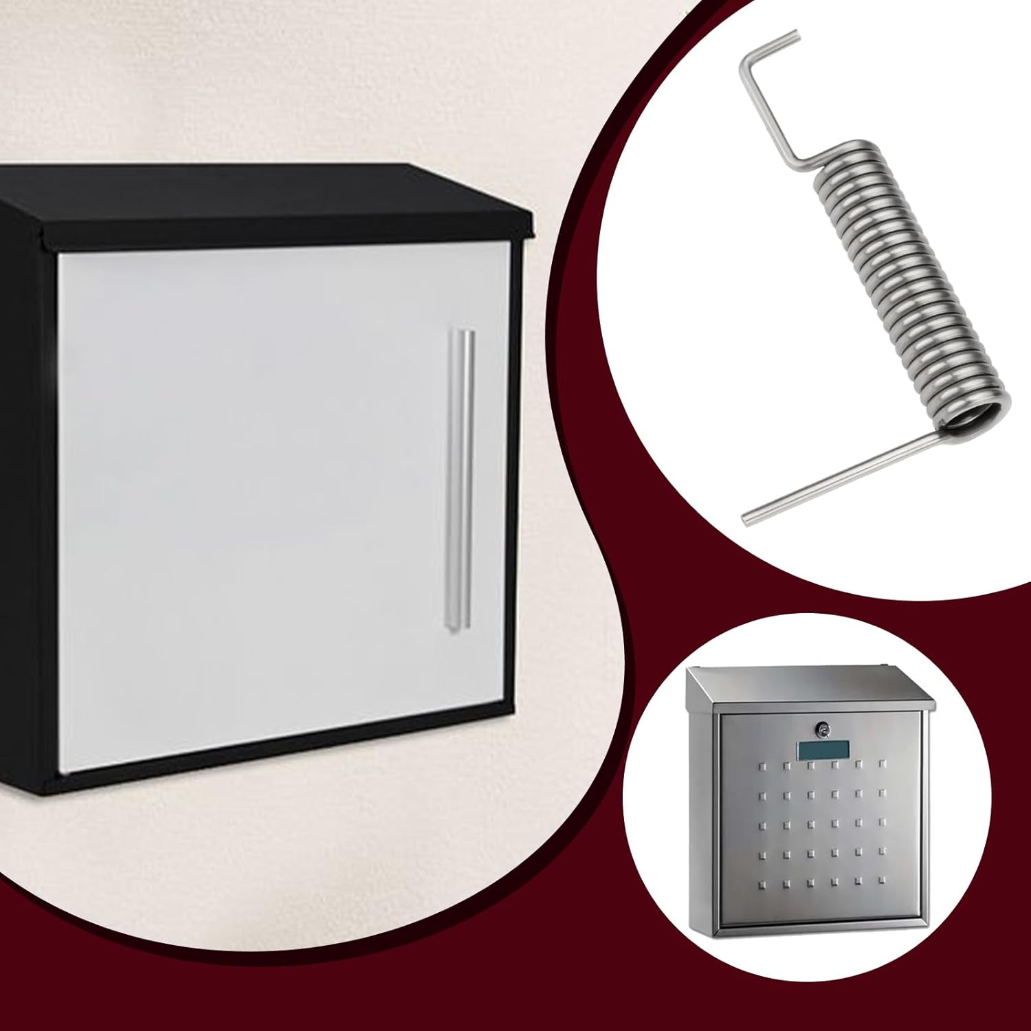 YINETTECH 304 Stainless Steel Heavy Duty Letter Plate Spring 36Mm Letterbox Replacement Springs Compatible with Carlisle Brass Letter Plates image number 4