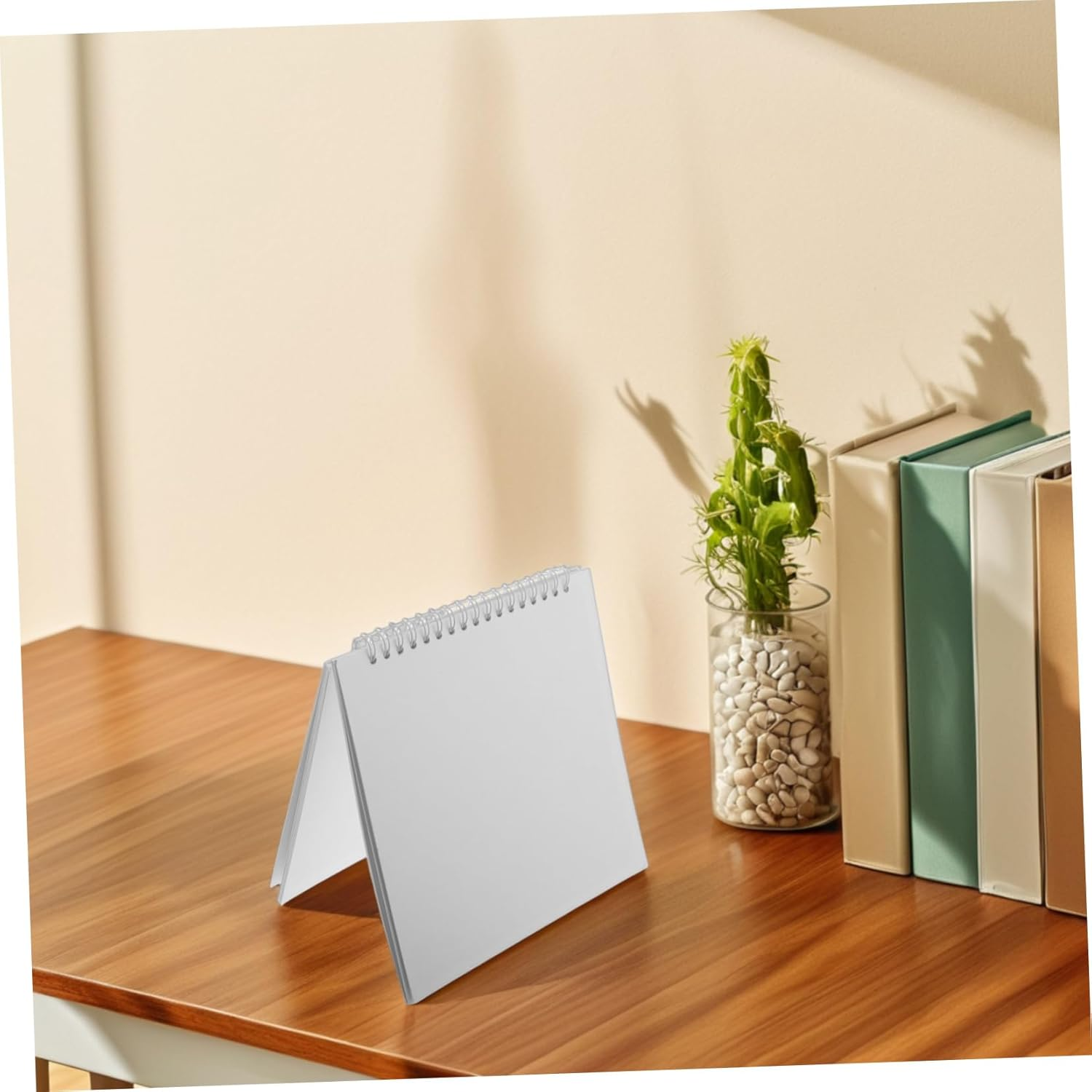 FIXOSHEE Blank Hardcover Scrapbook White Pages for Diy Photo Book Album Craft Projects - Khaki image number 2