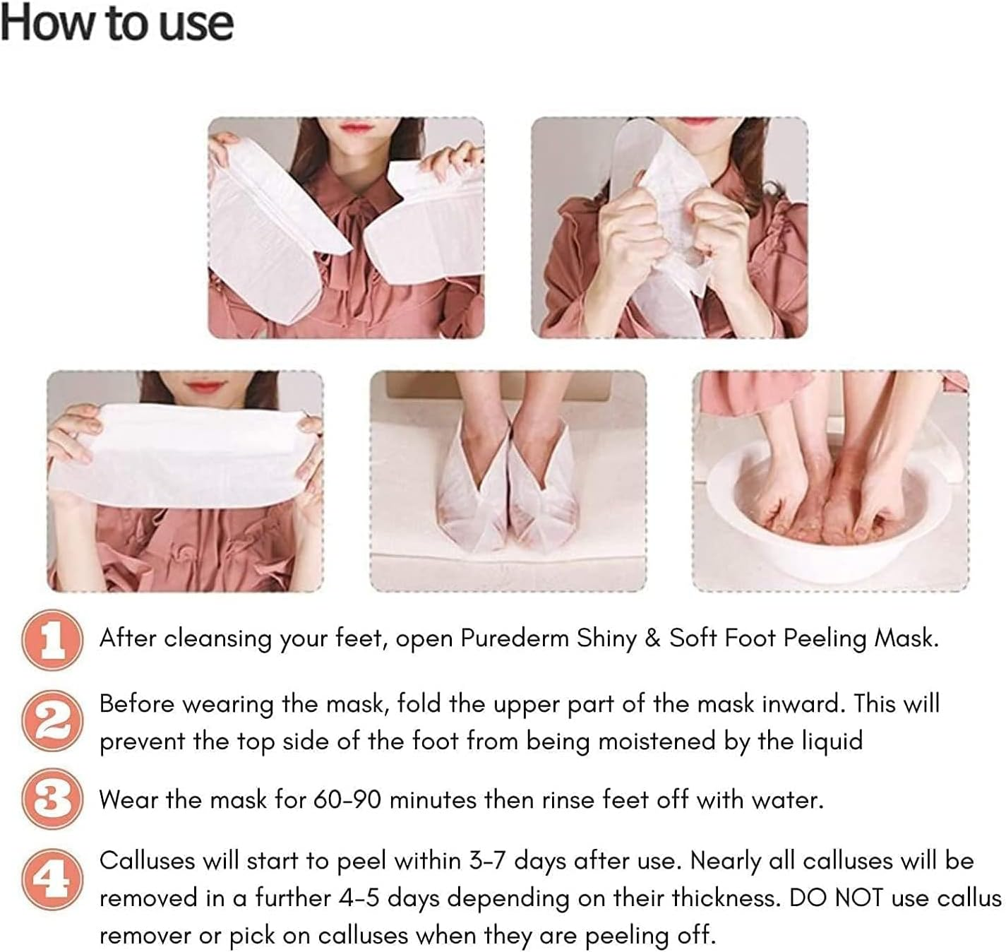 Purederm Shiny and Soft Foot Peeling Mask 17 G image number 1