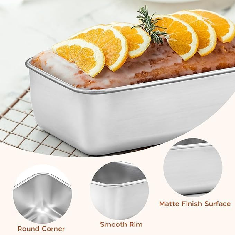 2 Pcs Bread Tin Loaf Pan for Baking Bread Baking Loaf Pans Easy Release Bread Pan Bread Stencils Bread Baking Dish Loaf Tin Cakesicles Mold Oven Tray Meat Pie Baking Pan Cake Mold Bread Baking Tray image number 4