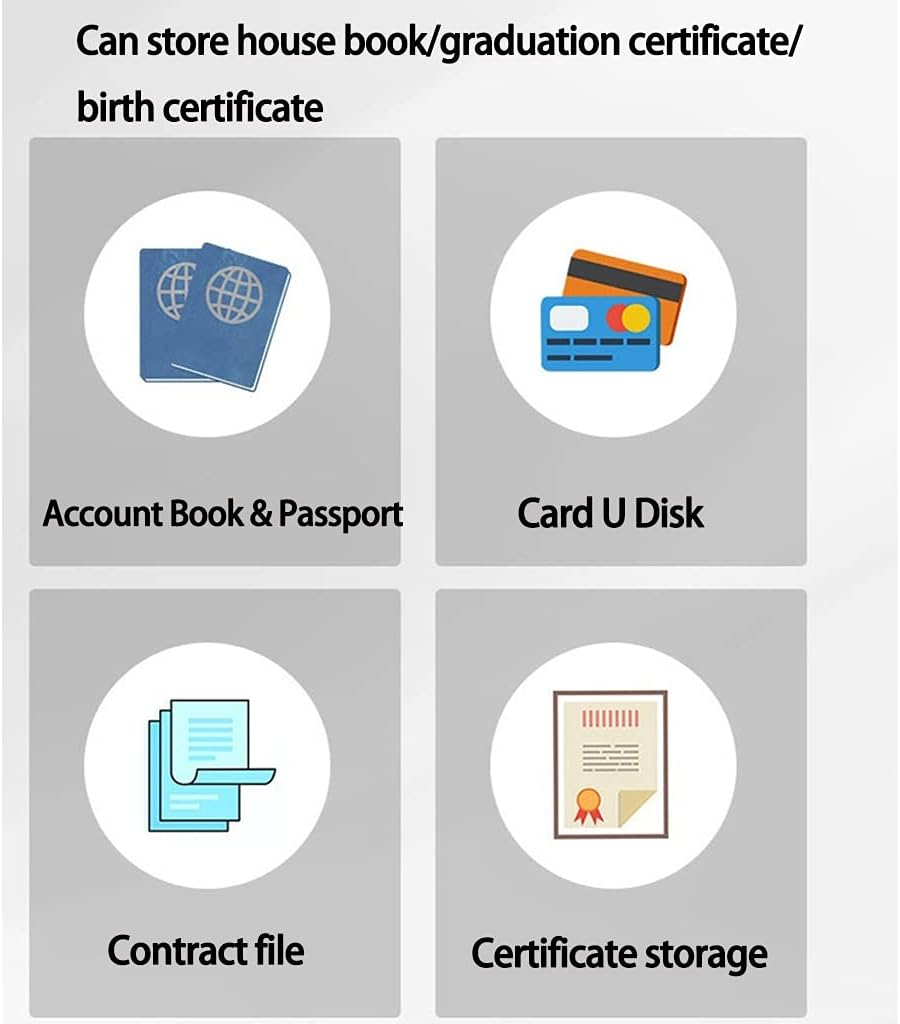 Document Package， Document Holder with Zipper, Important Organizer, Storage Bag Waterproof(Gray) - Grey image number 3