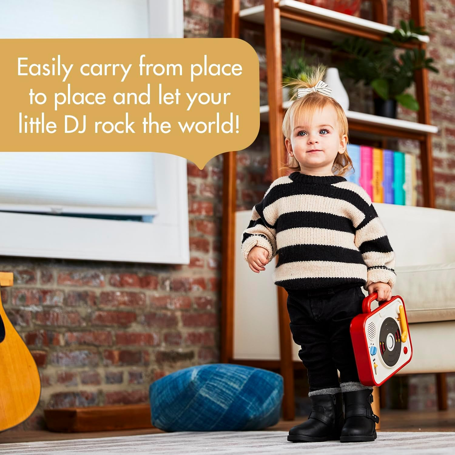 Tiny Love Tiny Rockers DJ Station Baby Learning Toy: 13 Original Rock &lsquo;N&rsquo; Roll Melodies, Skill-Building Fun, and Portable Design for Little Rockstars image number 4