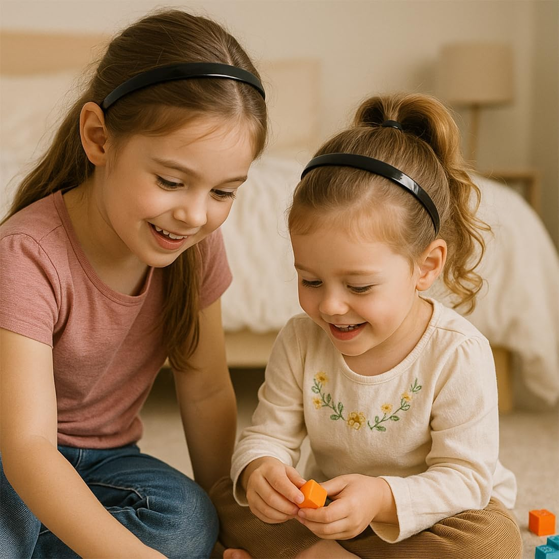 Pack of 6 Hair Bands, Black Plastic Headbands, Non-Slip Headband with Non-Slip Teeth for Men and Women, Plain Headbands image number 5