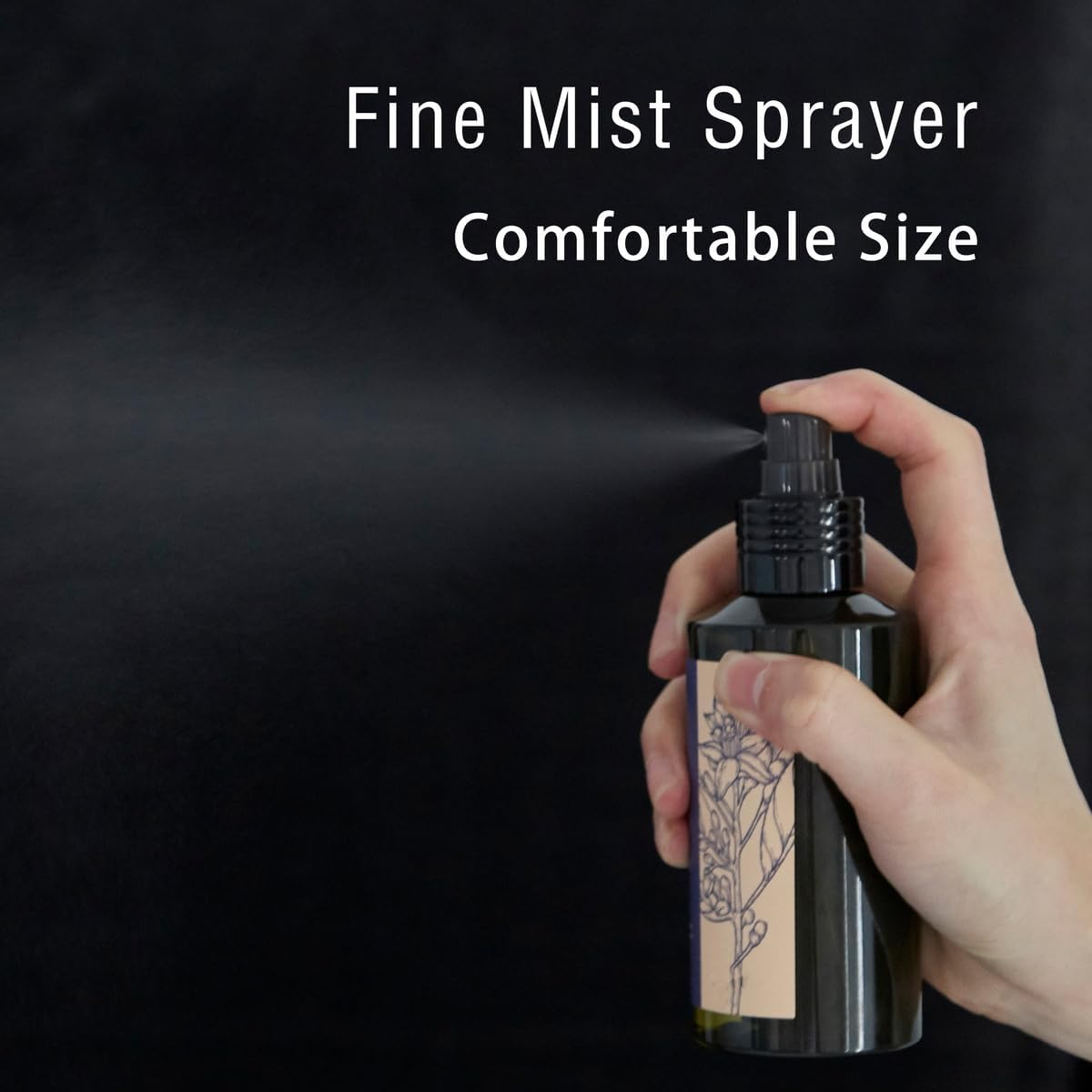 Mist Spray Bottle 150Ml Green Cosmetic Plastic Water Sprayer for Hair, Face & Skin Care - 4 Pack image number 2