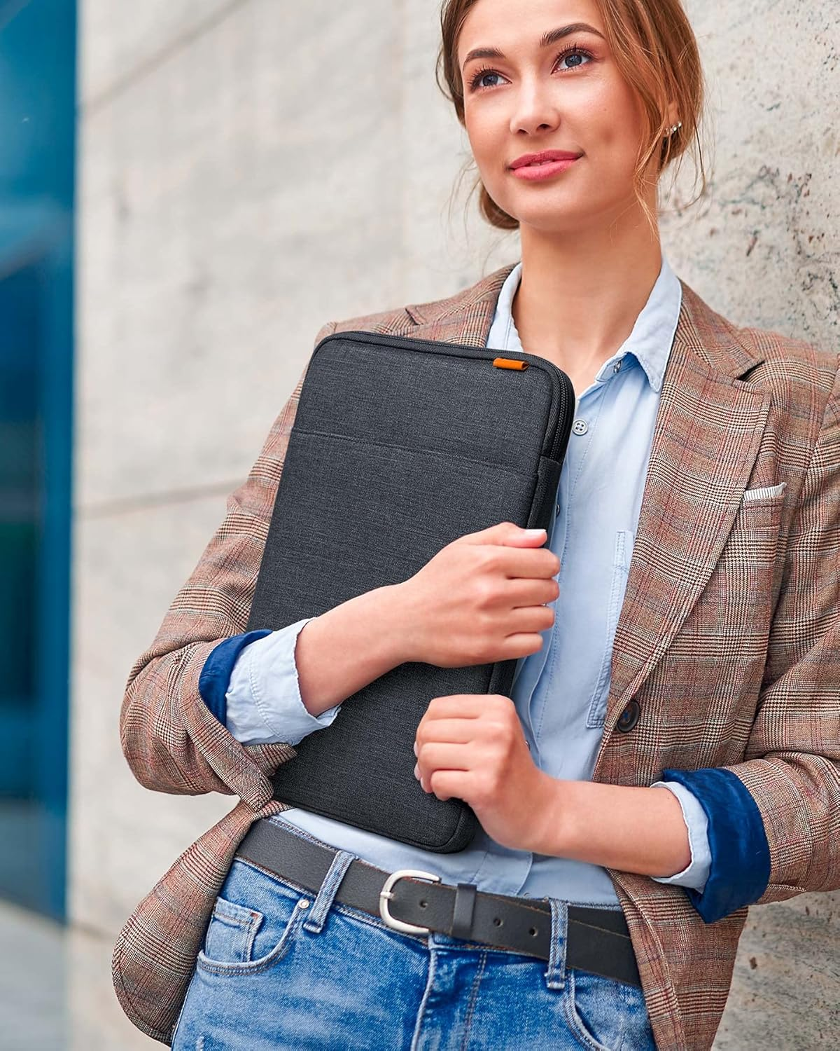 Inateck 360&deg; Protection 13.3" Laptop Bag Sleeve Case Compatible with 14.2 Macbook M3/M2/M1 Pro/Max A2992/A2918/A2779/A2442 2023-2021, 13 Macbook Air 2012-2017, 13 Macbook Pro 2012-2015 - Black Grey image number 6