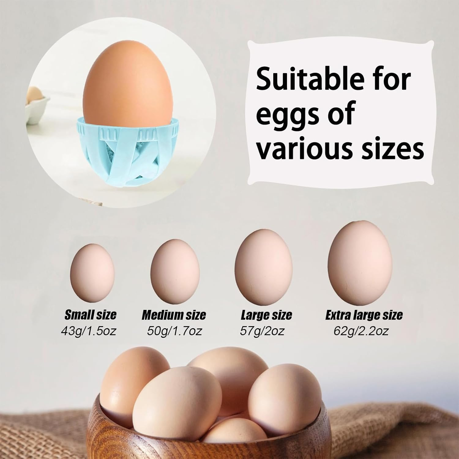 Silicone Egg Cleaning Brush - Reusable Scrubber for Fresh Eggs - Gentle Egg Washer Tool - Effortless Cleaning - Durable and Easy to Use - Blue image number 6