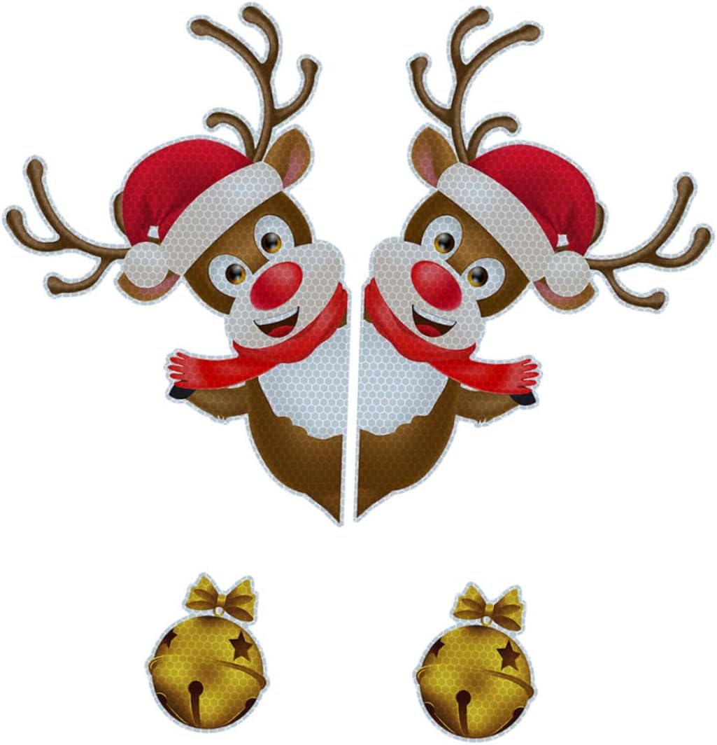 Elk Bell Refrigerator Magnet Christmas Decorations Indoor Car Decorative Stickers Vehicle Decorative Decals Xmas Party Decor image number 5