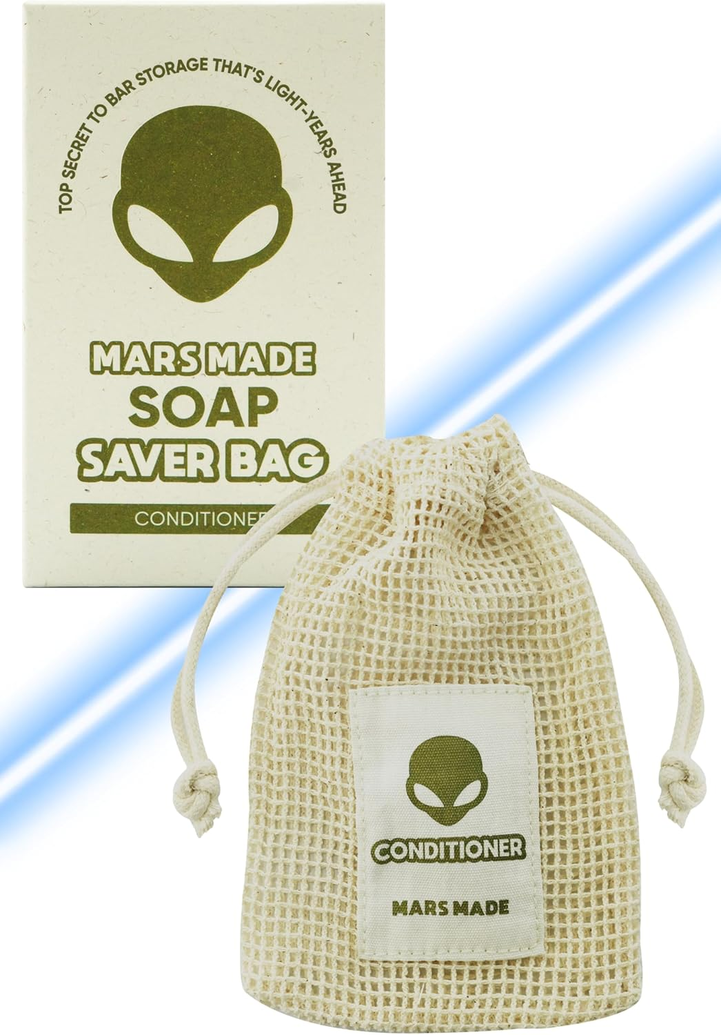 Shampoo Bar Soap Saver Bag for Extended Soap Life | Zero-Waste & Planet-Friendly Self-Draining Cotton Soap Bag | Mesh Soap Pouch for Shampoo & Conditioner Bar W/ 360&deg; Airflow (Conditioner) image number 4