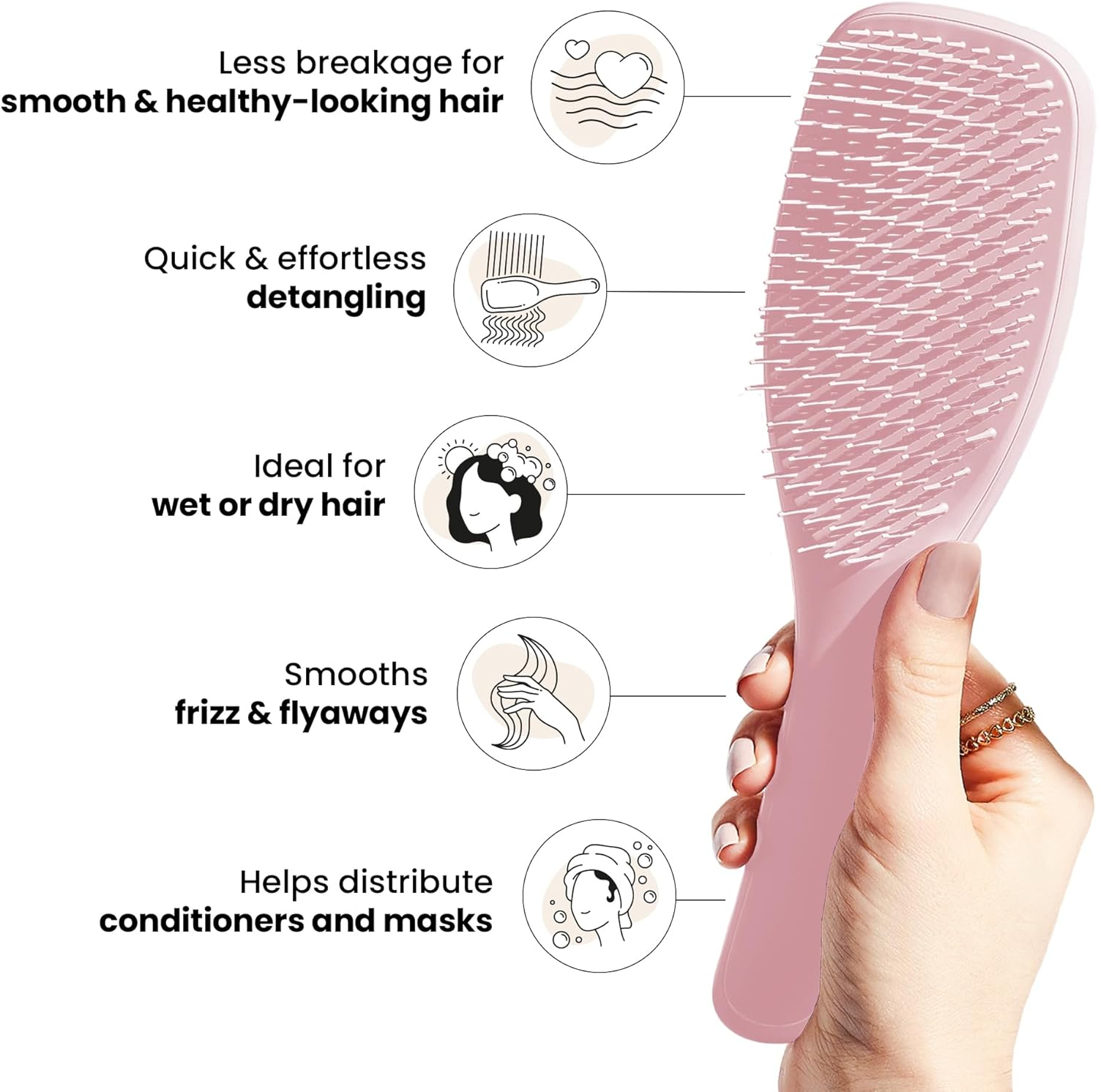Tangle Teezer Wet Detangler Hairbrush - Millennial Pink