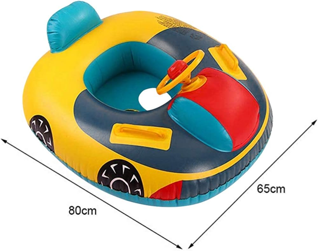 Cute Child Kids Inflatable Pool Float PVC Summer Swim Float Air Bed Lake Boat Swimming Floats with 2 Handles Surfing Raft Bodyboard Floating Mattress Seat Swim Ring for Girls Boys 1-5 Years image number 1
