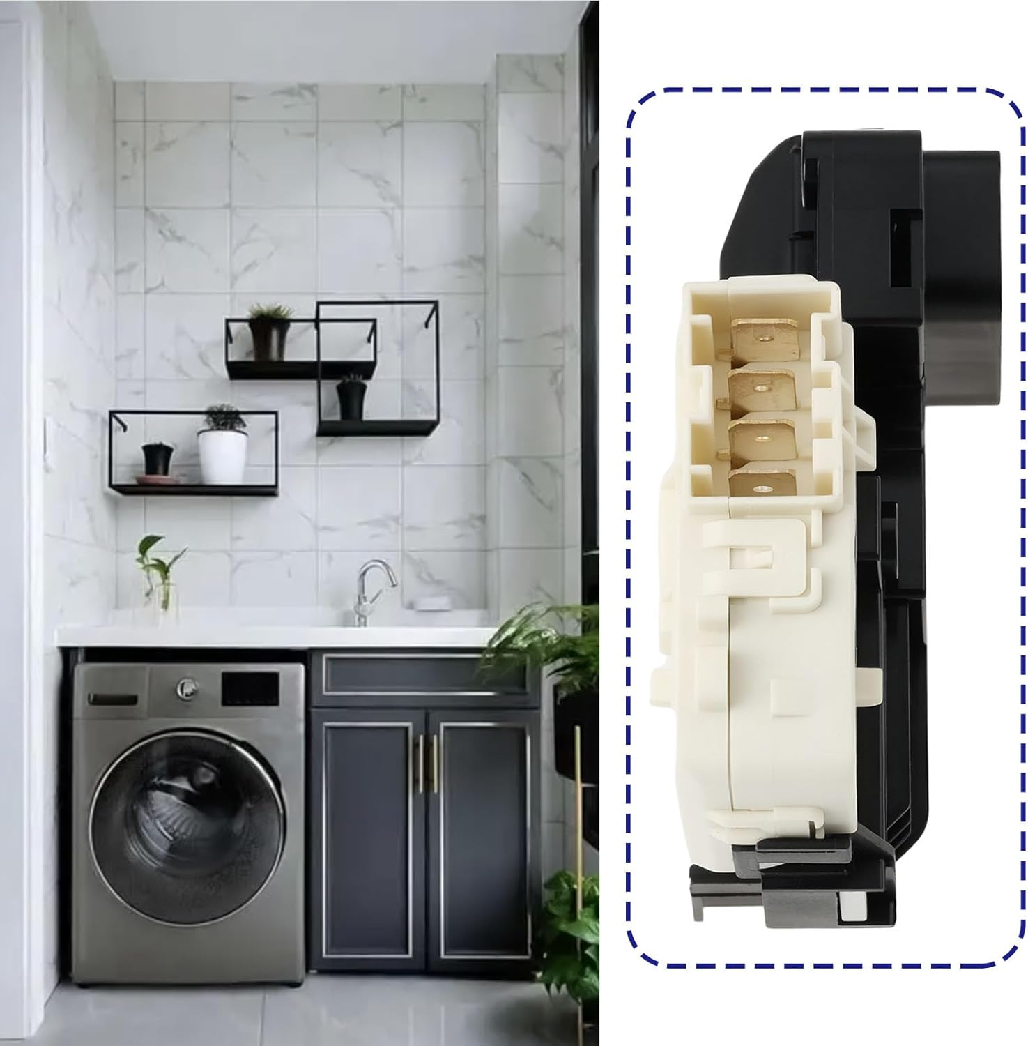 Washing Machine Electric Door Lock DFS03857 Compatible with Bosch Compatible with LG FH4U2VCN2 image number 4