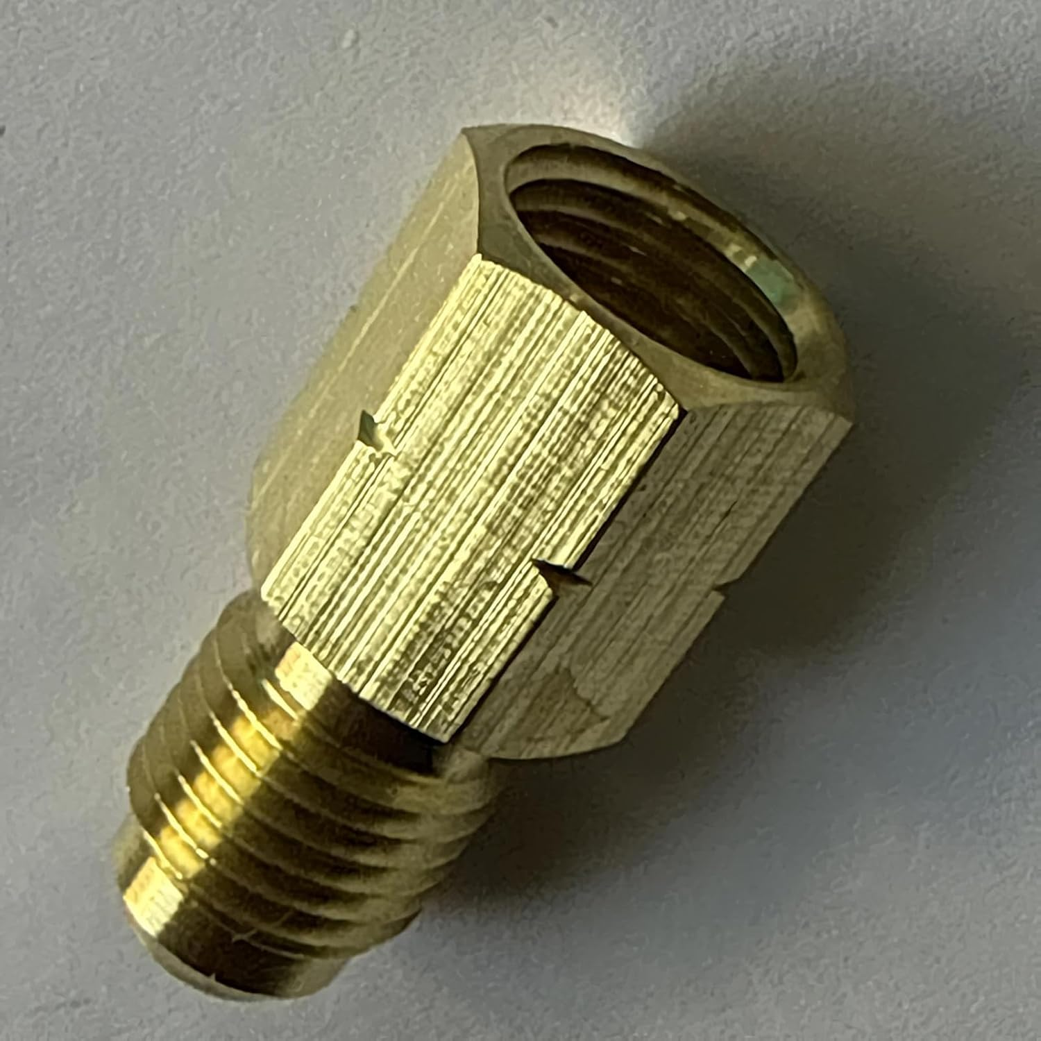 Refrigerant Tank Adapter,Refrigerant Hose Adapter | Reverse Thread Fitting, 1/4 Inch Connector Precise Charging HVAC Ductless Split Unit image number 3