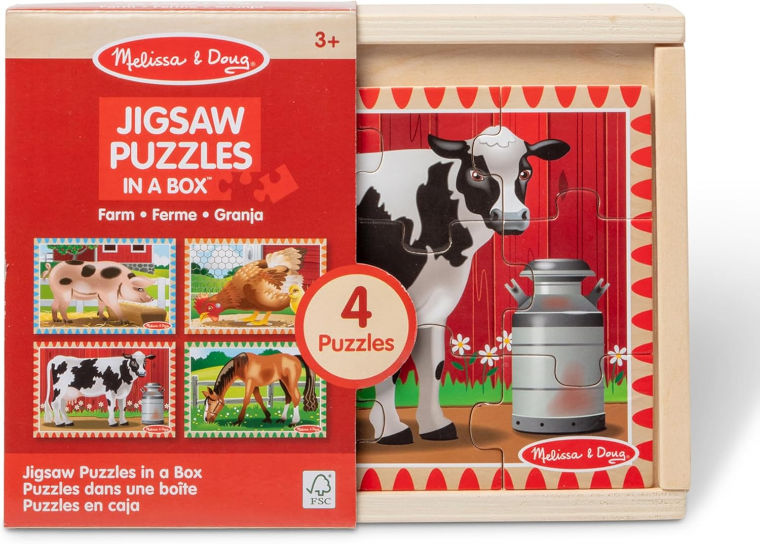 Melissa & Doug - Farm Puzzles in a Box image number 6