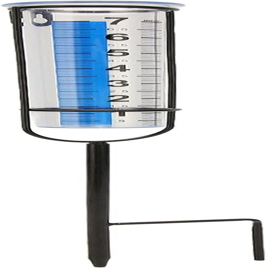 Domary Metal Stake Rain, Upgraded Design, Large Font Scale, Blue Metal Strip, Adjustable Height, Easy Installation, Sturdy Material with Detachable Tube, for Yard, Lawn, Garden Use image number 4