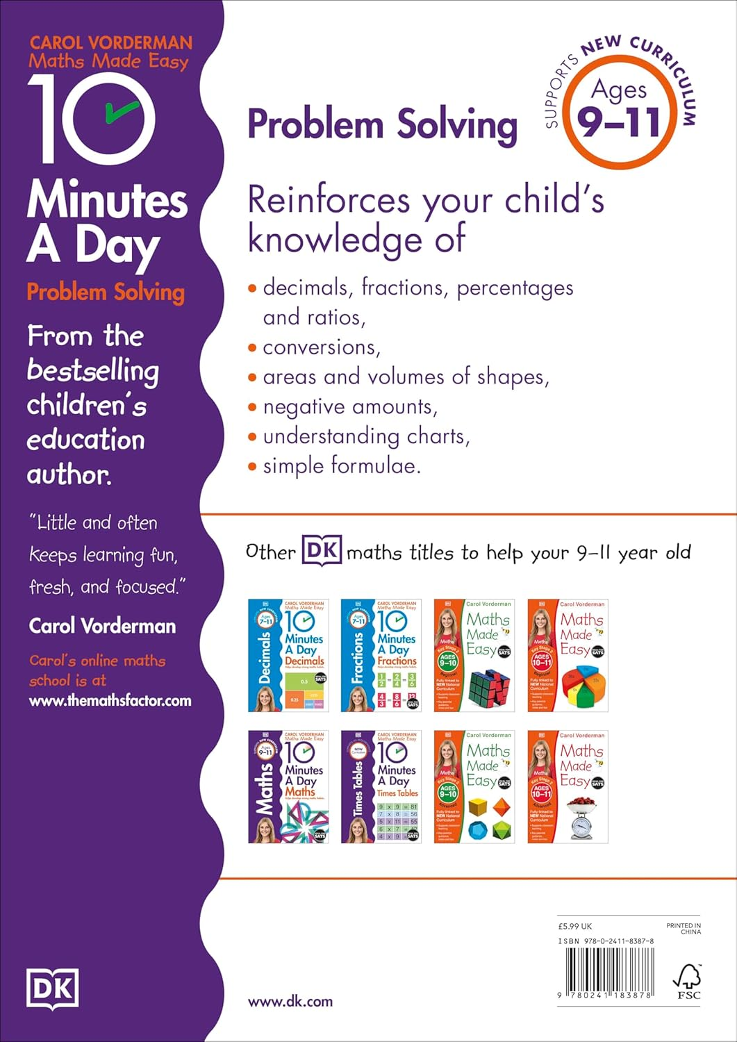 10 Minutes a Day Problem Solving, Ages 9-11 (Key Stage 2): Supports the National Curriculum, Helps Develop Strong Maths Skills image number 1