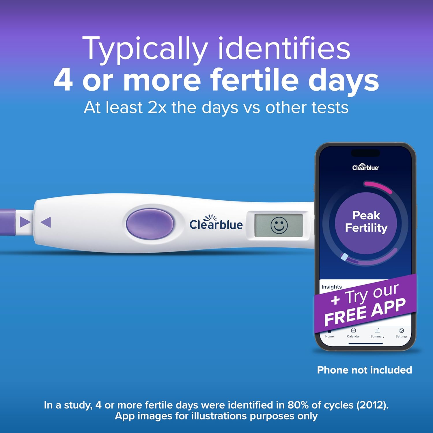 Clearblue Advanced Digital Ovulation Test Kit (OPK). Double Your Chances of Getting Pregnant, 1 Digital Holder and 10 Ovulation Tests, Try the FREE Clearblue Period & Cycle Tracker App